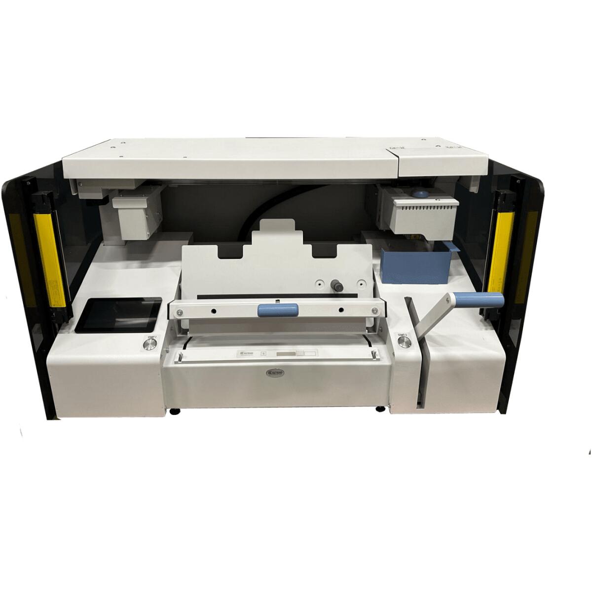The PUREVA SMART CUBE binding machine is a state-of-the-art document binding machine that provides high productivity and ease of use. Ideal for professional print shops and offices, the binding machine guarantees a durable and aesthetic finish, streamlining the binding process.