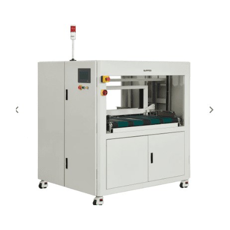 The WK02D-30-AP banding machine is an efficient automatic carton banding machine with top-pressing function. Thanks to its durable construction and easy operation, it increases the efficiency of work in printing houses and production plants.